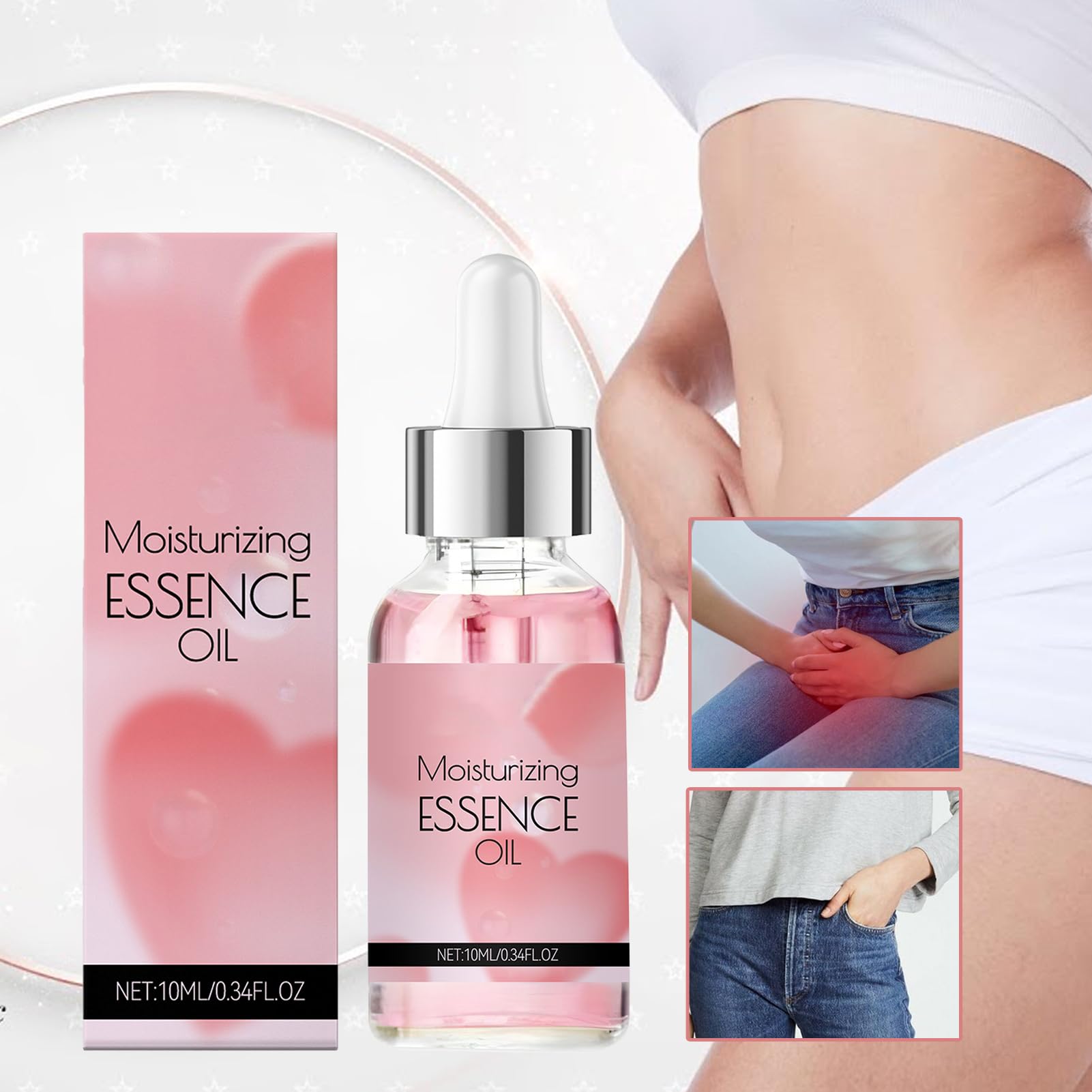 10 ml Olejek Intymny Kobiecy, Olejek Do Wellness Strefy Intymnej, Ujędrniający I Nawilżający, usuwa Nawilżający Zapach Pochwy Z Nawilżającą I Ujędrniającą Formułą, Suchość I Dyskomfort
