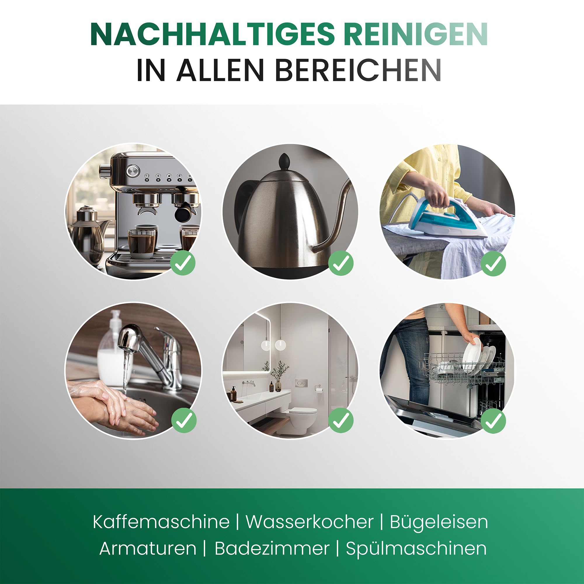 BiOHY Descalcificador universal (6 botellas de 1 litro) | Universeel concentraat voor alle huishoudelijke apparaten | Compatibel met alle koffiemachines en espressomachines (Entkalker)