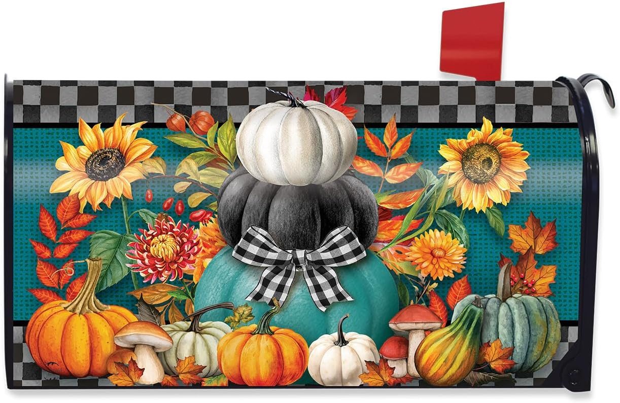 Briarwood Lane Colorful Pumpkin Stack Mailbox Cover