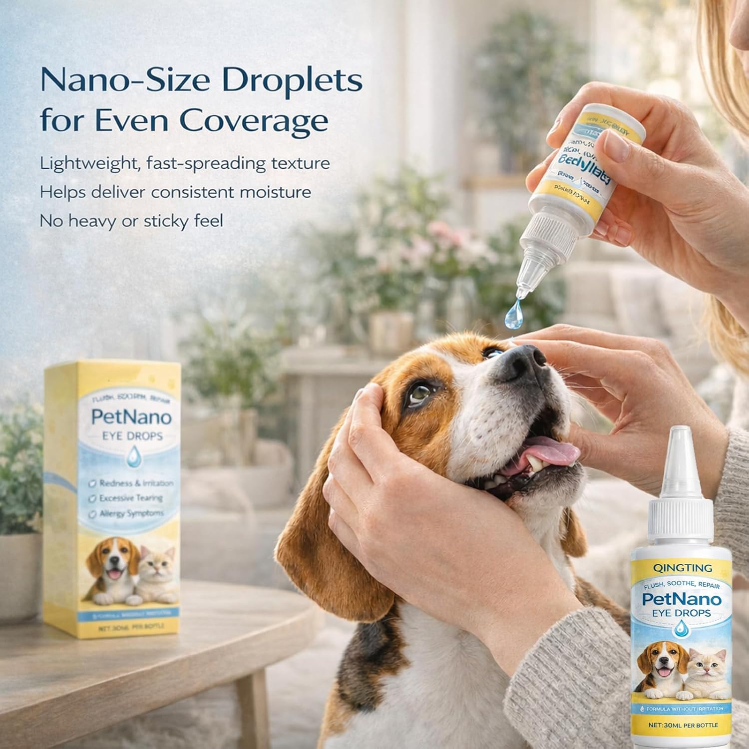 Petnano Eye Drops, Gentle Daily Eye Care, for Dogs & Cats, Supports Eye Comfort & Clarity, Easy-to-Use Dropper, 30ml / 1 fl oz (1)