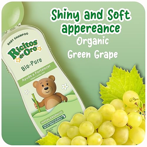 Miniatura 4 de Ricitos de Oro Bio-Pure Champú para bebé, fortalece el cabello, añade brillo y suavidad, fórmula sin desgarros, incluye vaso de sonajero, uso diario