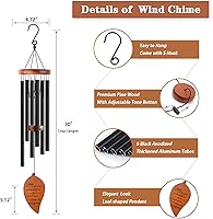 Vista 5 de Carillones de viento conmemorativos de condolencias, cestas de regalo de condolencias en memoria de un ser querido madre padre