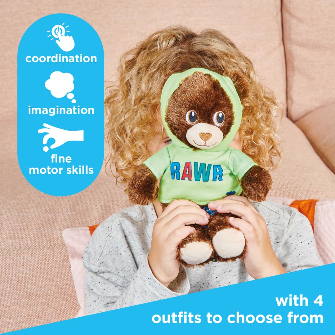Amazon.com: Casdon MINI Build-A-Bear Workshop Green Rawr Toy Clothes Pack.  4 Mix-and-Match Toy Outfits Includes Pajamas, Cute Hoodies, Summer Styles |  for Kids Aged 3+. Suitable for 9 MINI Bears ONLY :