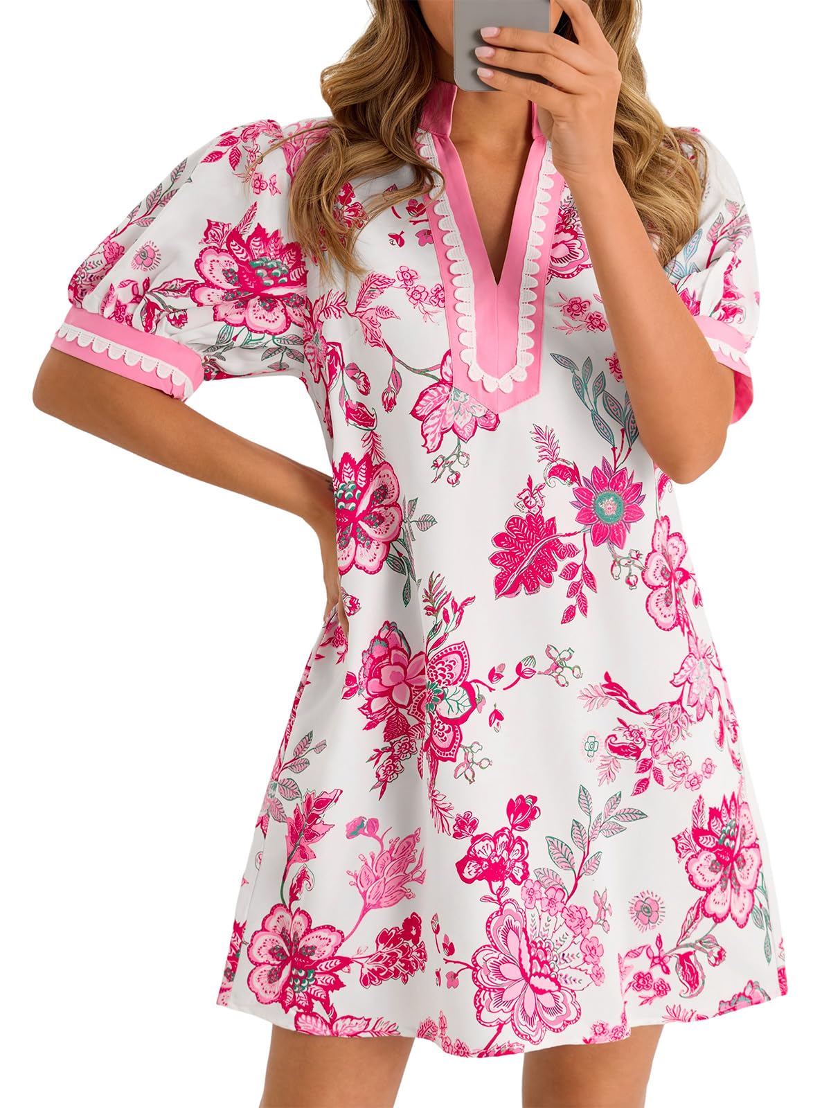 Womens Summer Mini Dress Casual Floral Boho Dresses Beach Sundress