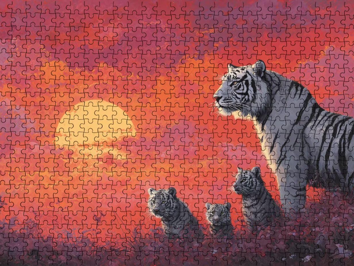 Tigre Tramonto, 3000 Pezzi Puzzle Classici, per Adulti YHPGL6-523