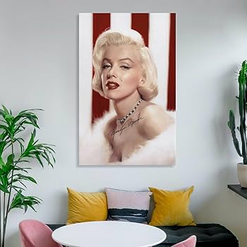 巨大ポスターアート　マリリン・モンロー　写真家　バーナード オブ ハリウッド撮影 Amazon.co.jp: 1953年マリリンモンロー写真 ポスター キャンバス