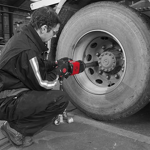 Miniatura 6 de Chicago Pneumatic CP7782-6 - Llave de impacto de aire 1 pulgada yunque externo de 6 pulgadas herramienta de reparación y montaje industrial mango en
