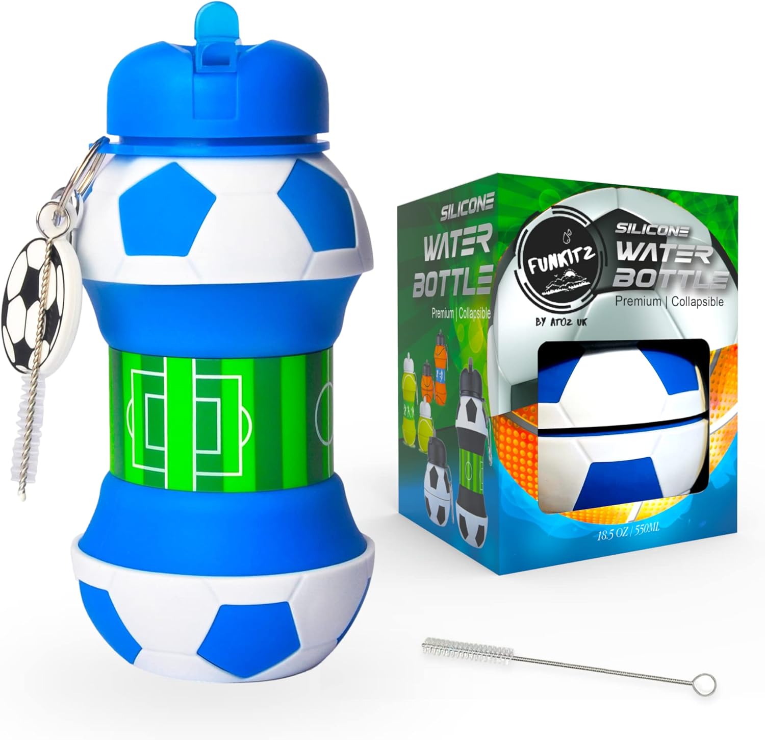 FunKitZ Football Water Bottle Unique Gifts for Boys and Girls Cool