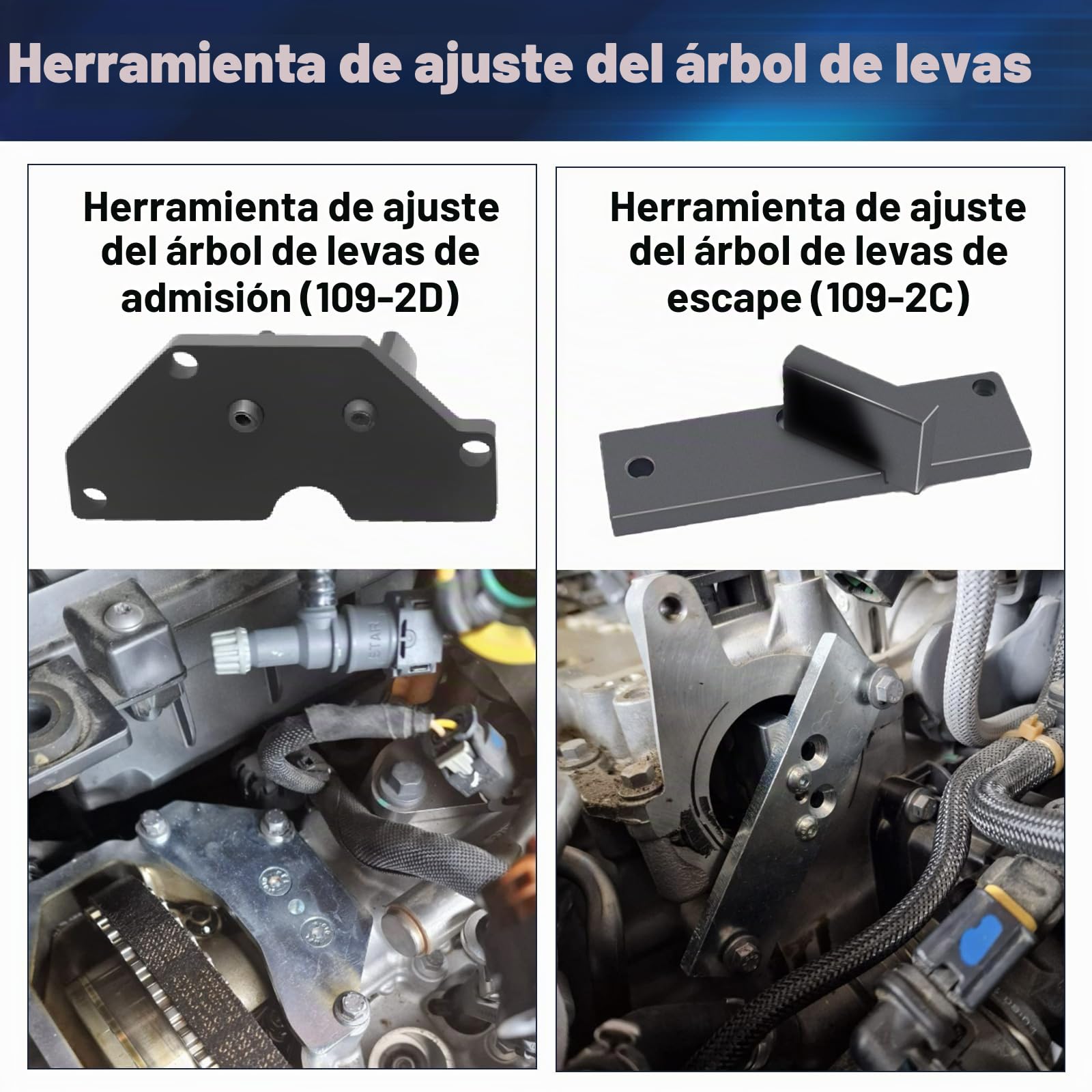 RUIZHI Herramienta de correa dentada para Citroen Peugeot 1.0, 1.2 Vti (VVT) / GDI PureTech Gasolina, 0109-2A, 109-2C, 109-2D
