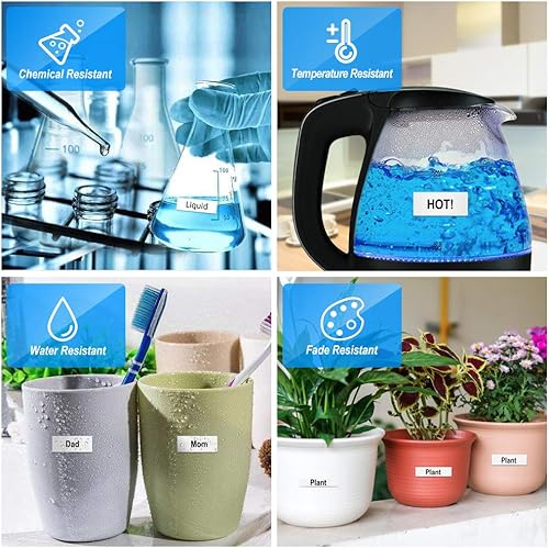 Vista 109 de Hehua Tze - Cinta negra laminada de 0.945 in y 0.94 pulgadas compatible con Brother P-Touch TZe-354 TZe354 TZ-354 TZ354 etiqueta para Ptouch PT D600