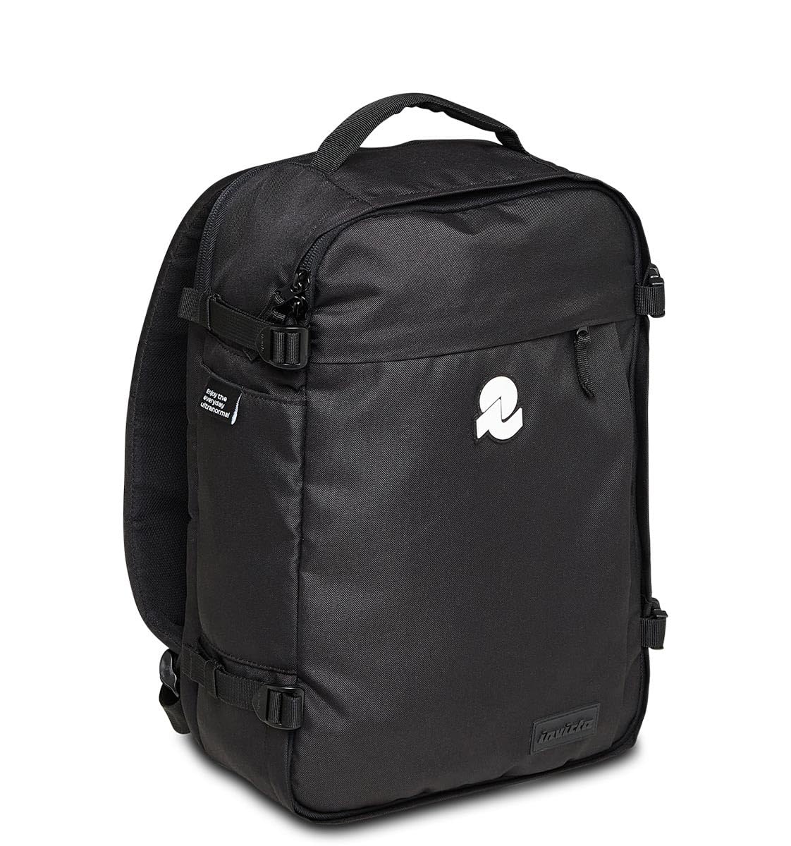 Invicta Travel Backpack Travel, Black – Backpack, Suitcase – Hand Luggage – PC Pocket, Bottle Pocket – Adjustable Chest Strap, Trolley Strap, Black, Taglia Unica, Casual