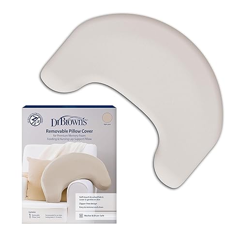 Dr. Brown's Always Ready Bundle- Light Gray Nursing Pillow + Light Gray Cover - 2-Piece Set