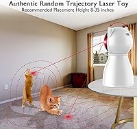 Vista 2 de Cat Toys [2025 Newly Upgraded] Real Random Trajectory Rechargeable Motion Activated Cat Laser Toy Automatic,Interactive Cat Toys for Indoor
