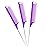 Rat Tail Steel Pin Teasing Combs Set: 3 Pack Hair Styling Combs for Parting and Teasing All Hair Types (Purple)