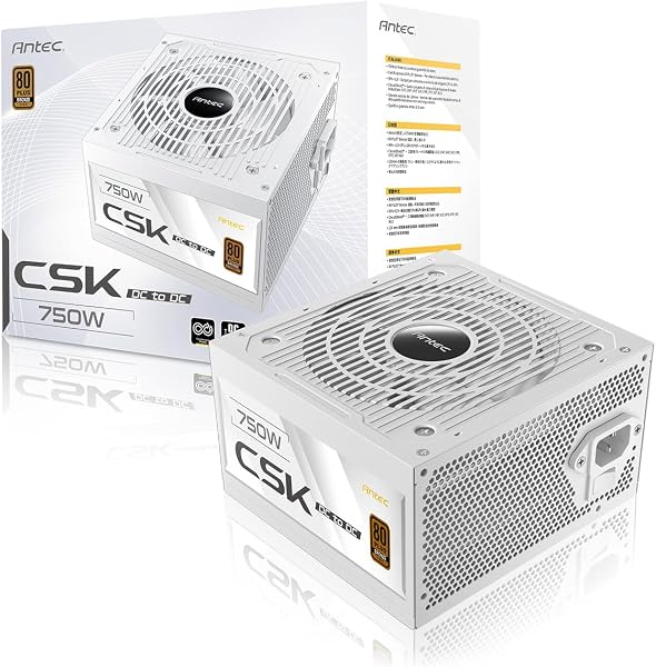 ANTEC 電源ユニット CSK750DC 出力750W ホワイト 80PLUS BRONZE 認証取得 高耐久 電源ユニット Antec CSK750DC White - 1