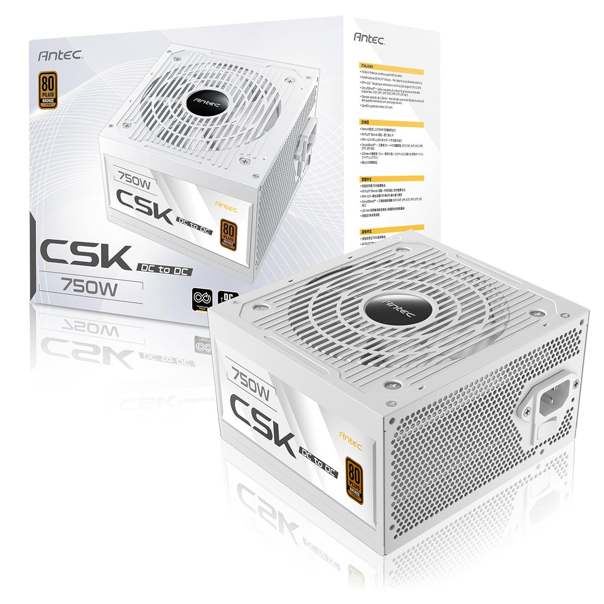 Amazon | ANTEC 電源ユニット CSK750DC 出力750W ホワイト 80PLUS