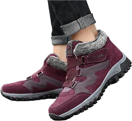 LLDG Women's Winter Shoes Platform Trainers with Warm Plush Lined  Waterproof Suede Winter Boots Outdoor Non-Slip Snow Boots Casual Trekking  Shoes with Velcro Fastening Hiking Shoes : Amazon.de: Fashion