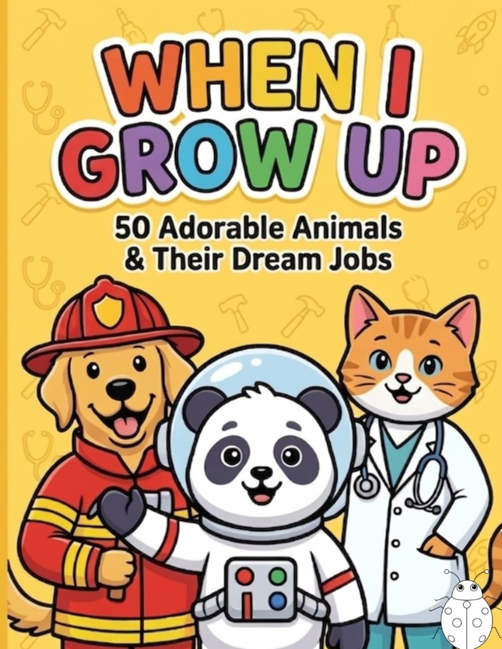 When I Grow Up: A Bold and Easy Coloring Book for Kids. 50 Cute Animals and Their Dream Jobs (Tiny Talents Series, Vol 1)