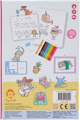 Miniatura 2 de Tiger Tribe Juego de colorear - Diversión de verano - Kit de arte de viaje para llevar - Todos los suministros incluidos - A partir de 3 años -