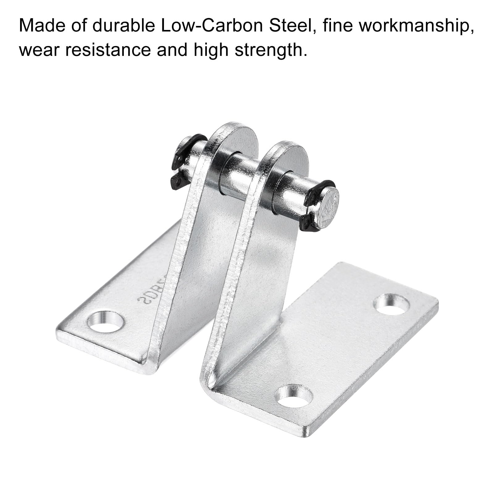 sourcing map 2 Pack Luft Zylinderstange Gabelkopf Montagehalterung hintere Drehhalterung Pneumatische Teile Silber