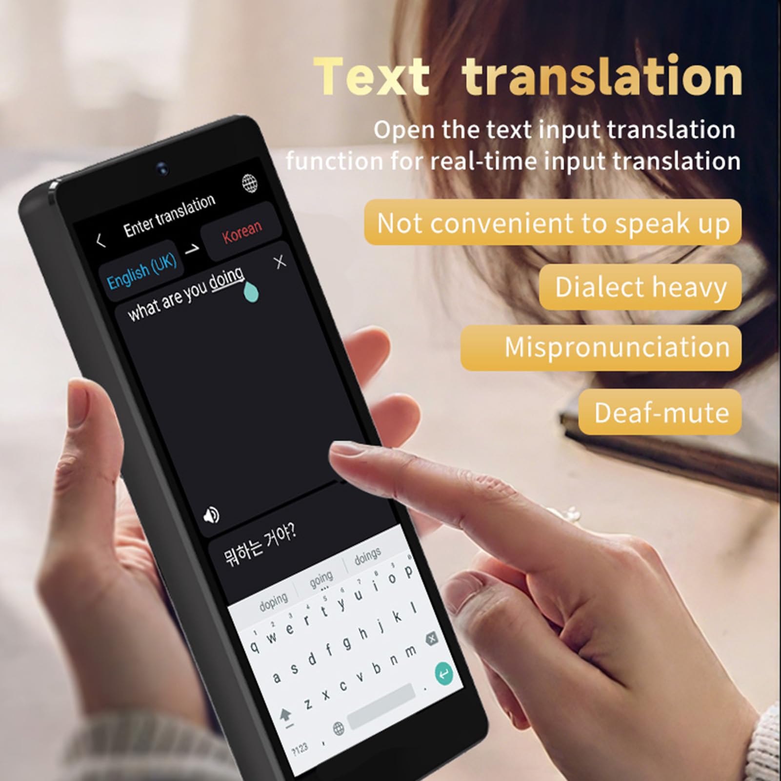Yanmis Appareil de Traduction AI Portable, 148 Langues