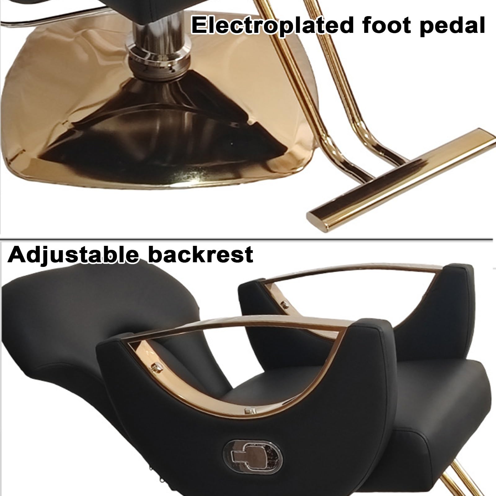 Sillones de peluquería, sillón reclinable para estilistas: Altura Ajustable, rotación de 360°, Cuero sintético con Espuma de Alta Densidad, reposapiés, Ideal para barberías y spas (Gris).