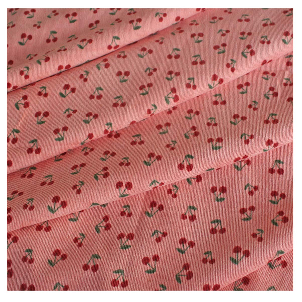 Amazon.com: NAKAN Cute Cherry Print Corduroy Fabric Polyester