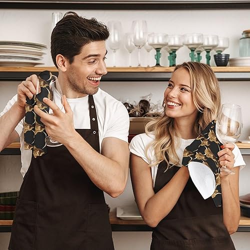 Miniatura 7 de Decorative Hand Towels for Bathroom - Retro Realistic Cow Print Soft Absorbent Small Bath Hand Towels for Kitchen, Farmhouse, Spa, Hotel, Guest Tea