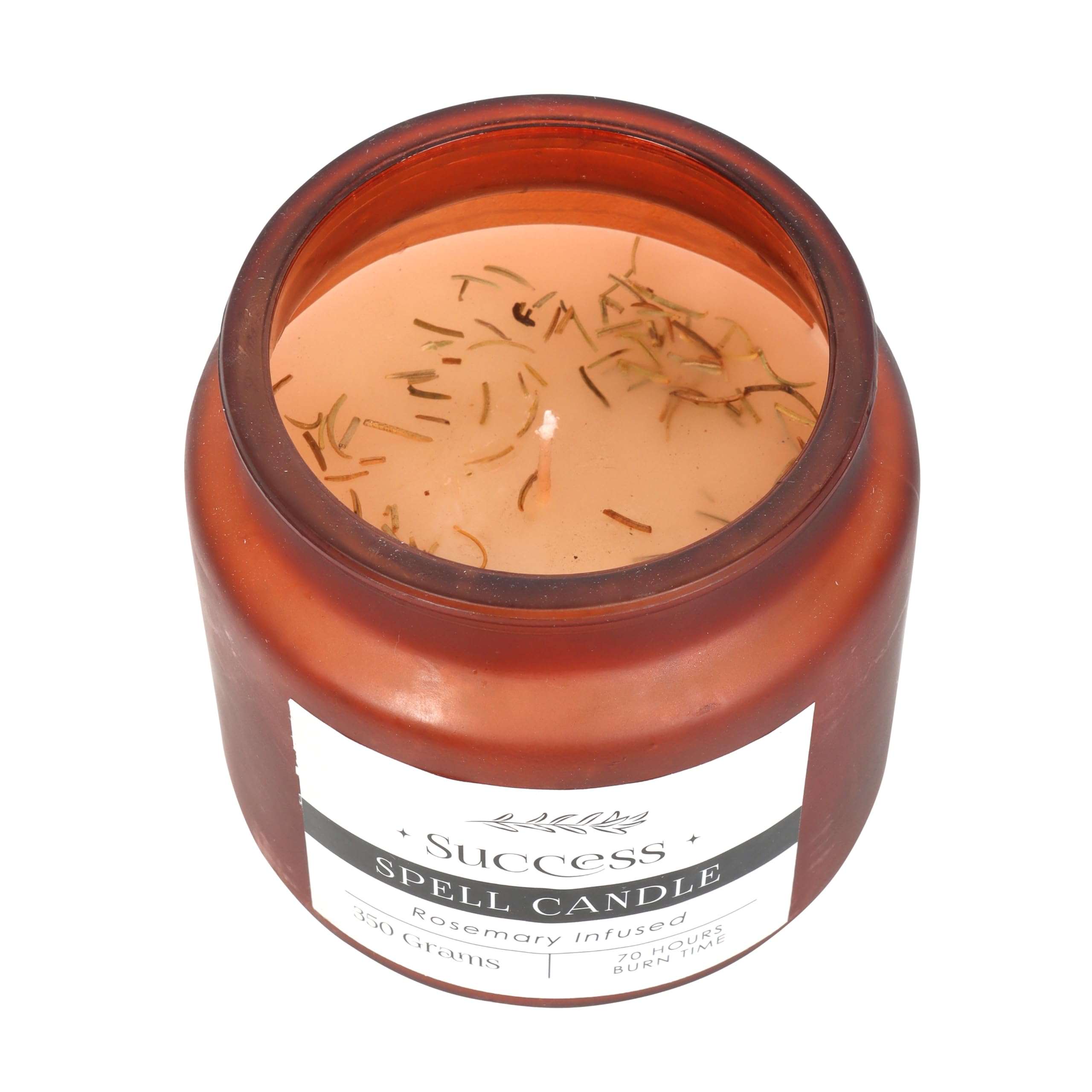 Rosemary-Infused Success Spell Candle: Candle Magic for Prosperity & Luck | Herbal Magick Ritual Candle