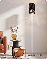 Vista 20 de Juego de 2 lámparas de pie para sala de estar, modernas lámparas de pie altas con interruptores de pie, bombilla no incluida, 64.6'', para sala