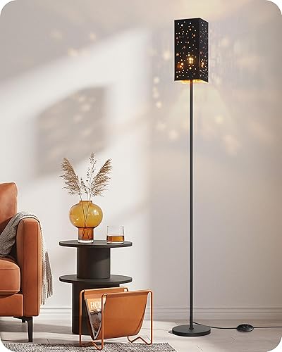 Miniatura 20 de Juego de 2 lámparas de pie para sala de estar, modernas lámparas de pie altas con interruptores de pie, bombilla no incluida, 64.6'', para sala de