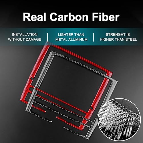 Miniatura 6 de AIRSPEED Para Porsche Panamera 2010-2016 - Marco de pantalla de navegación para consola central de coche, adhesivo de fibra de carbono, accesorios