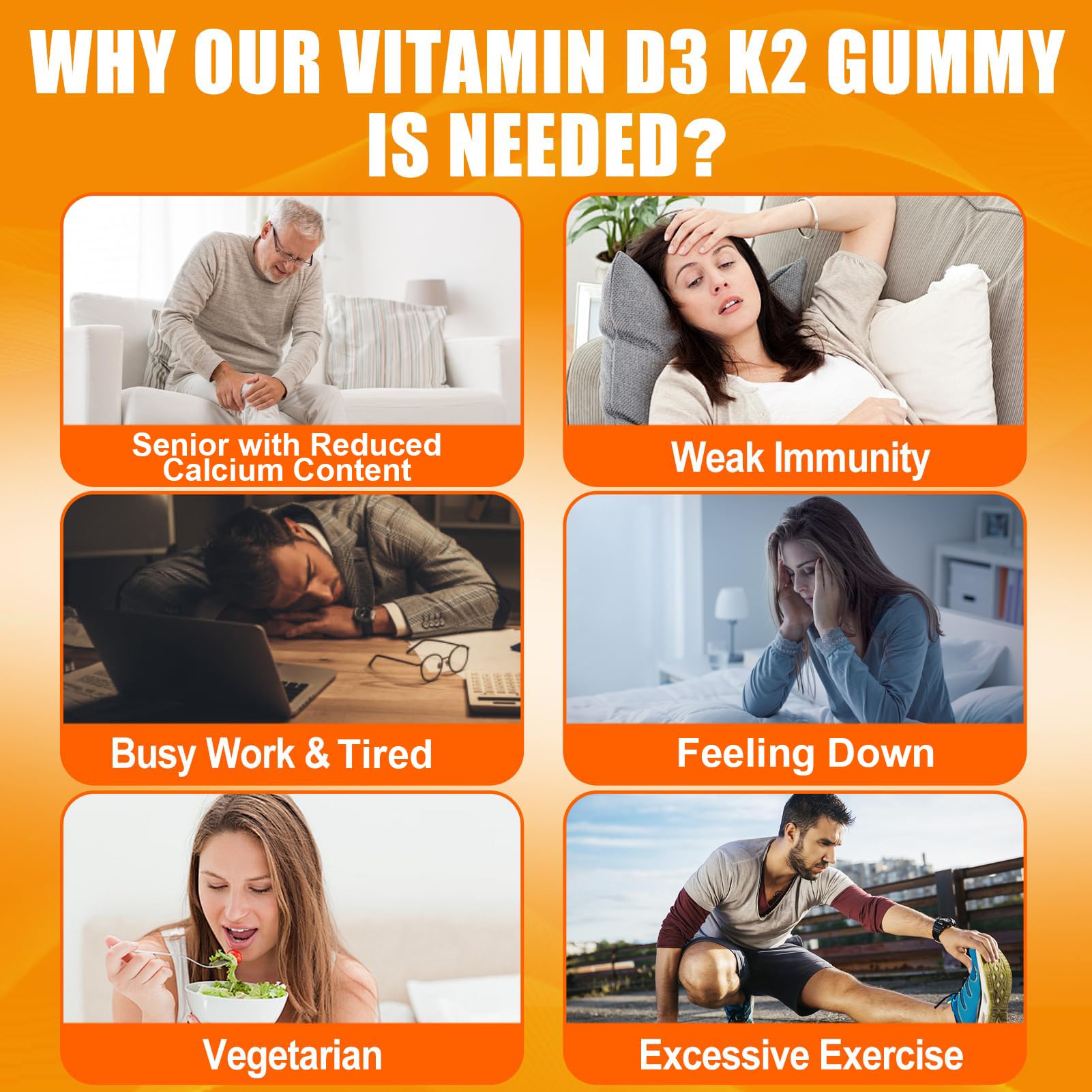 Maennyliy Vitamin D3 K2 Gummies for Adults: D3 5000IU + K2 (MK-7) 120mcg — Amazon image 6