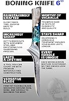 Vista 5 de Dalstrong Cuchillo para deshuesar – 6 pulgadas – Serie Valhalla – Acero 9CR18MOV HC – Cuchillo de regalo con mango de resina celestial y madera