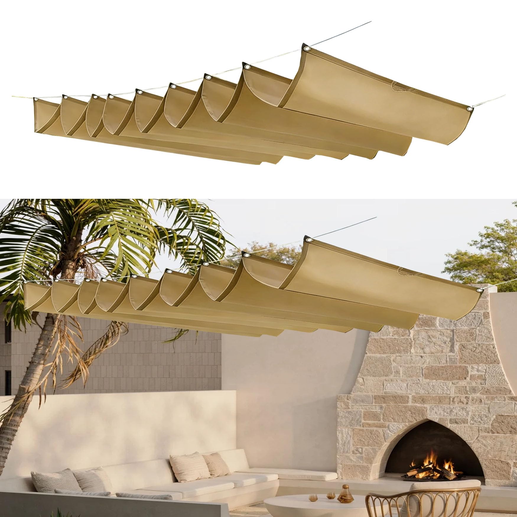 Protection solaire rétractable pour stopper la chaleur sur la terrasse
