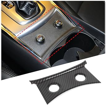 Center Console Seat Heating Button Switch Cover Trim Compatible with Infiniti G37 2008-2013 G35 2007-08 G25 2011 2012 Q60 2014 2015, Car Heating Button Panel Cover Accessories Carbon Fiber Pattern
