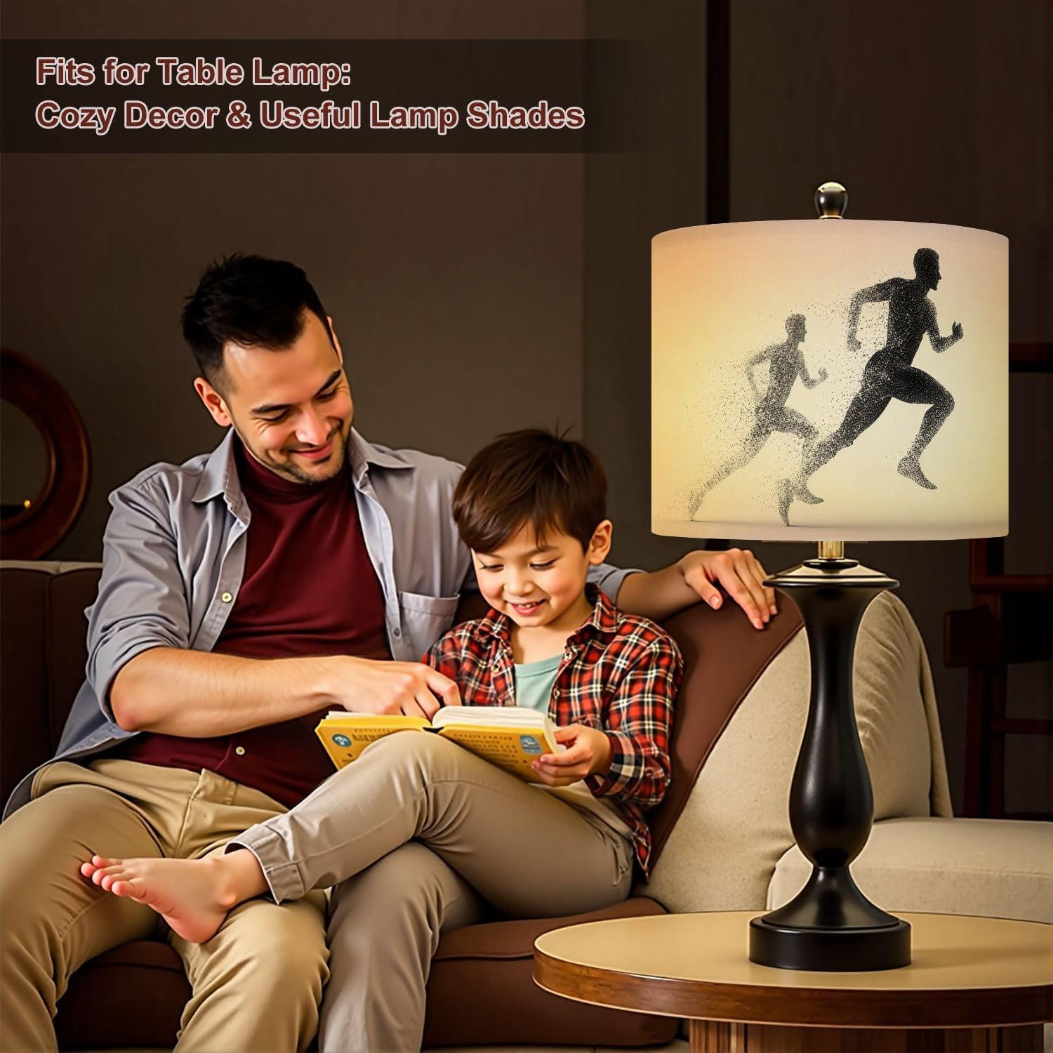 Lampshades Lamp Shades set of 2 Dot Explosion Abstract Track Field Runner Sports Athletes Art Modern Light Shade for Table Lamps Floor Lamps Drum Lamp Shades Lampshade Replacement