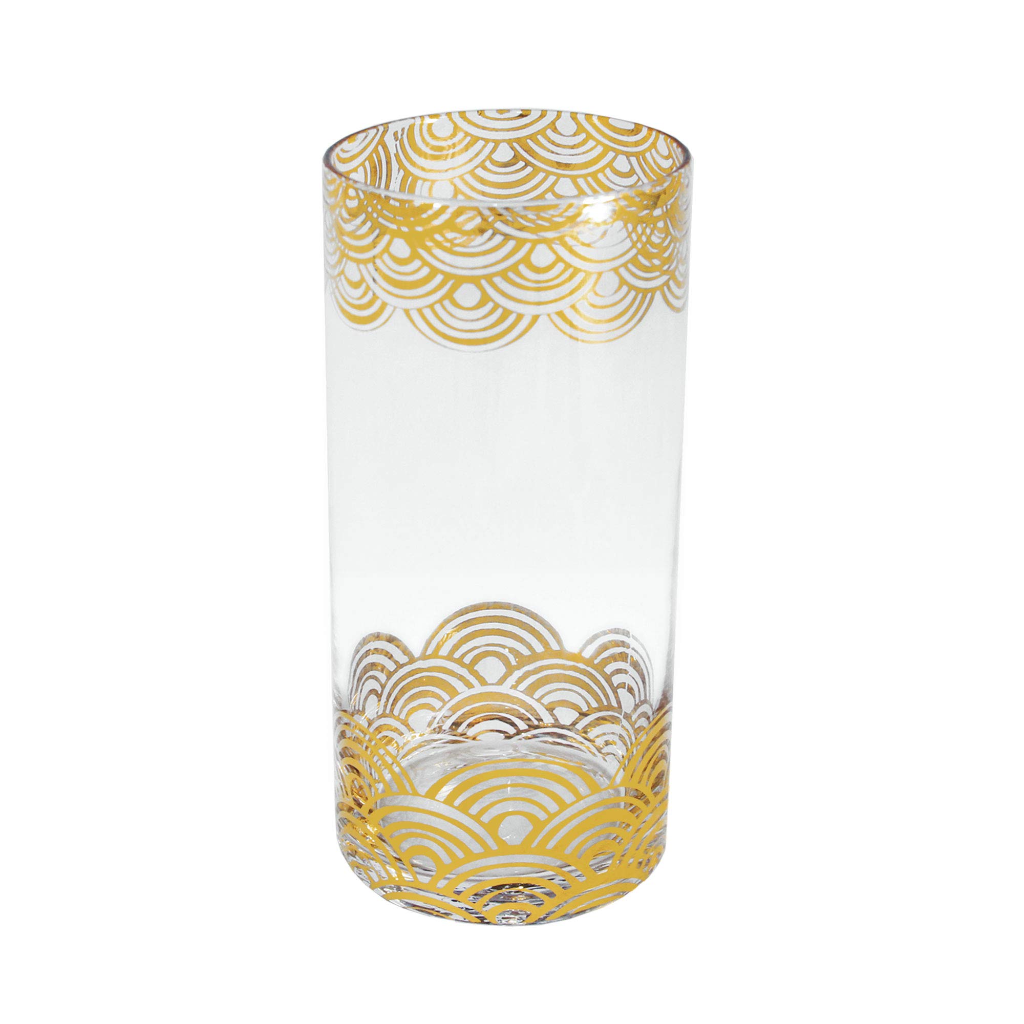 IMPULSE! Wave Gold Highball Glasses, Set of 4