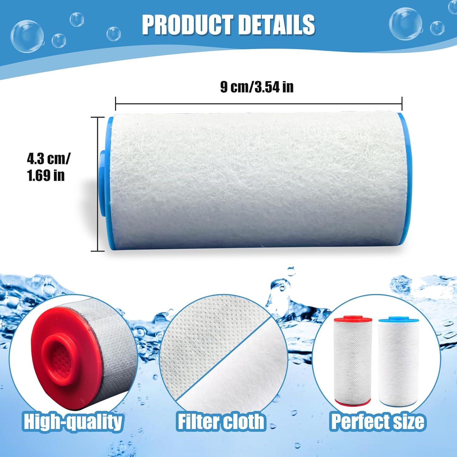 Replacement Filter Set for Weddell Duo - Efficient Shower Water Filtration System Removes Chlorine/PFAS/Contaminants For Skin and Hair Healthier Shower Head Filter for Hard Water