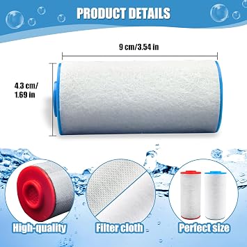 Replacement Filter Set for Weddell Duo - Efficient Shower Water Filtration System Removes Chlorine/PFAS/Contaminants For Skin and Hair Healthier Shower Head Filter for Hard Water