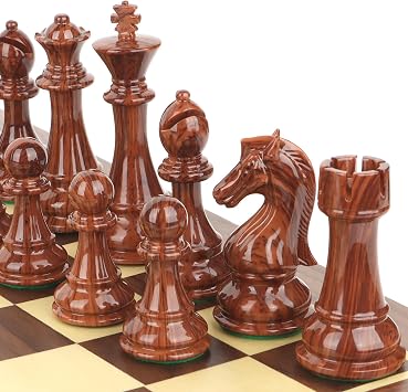 Large High Polymer Weighted Chess Pieces with 3.8 King - 2 Extra Queens, Tournament Chess Set - Chess Pieces Only, Travel Chess Sets with Storage Bag for Family Board Game Gift