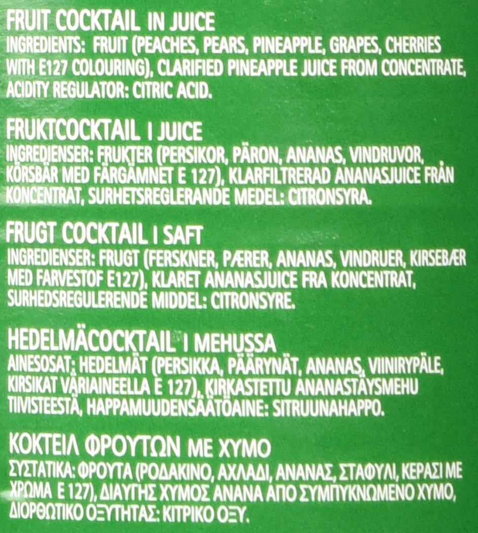 Del Monte Cóctel de frutas en zumo, 12 unidades (12 x 250 g)