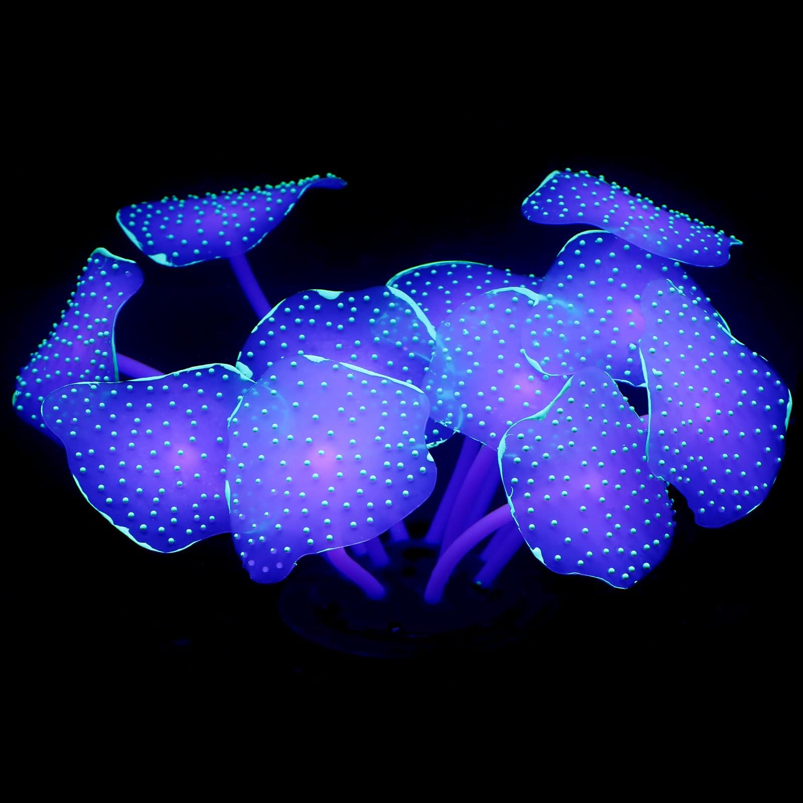 Uniclife Coral Plant Decorations Glowing Artificial Ornament for Fish Tank Aquarium, Green, Ball shape
