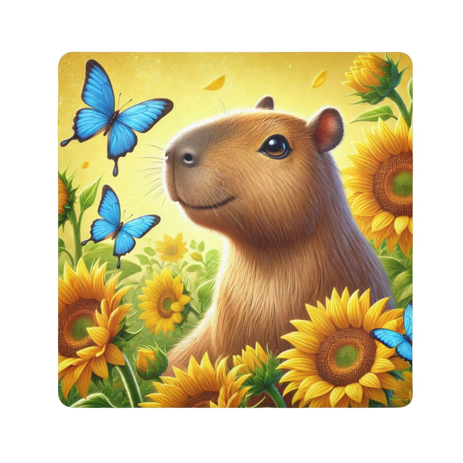 Joko Ivery Capybara Butterfly Sunshine Self-adhesive Cloth 17.7