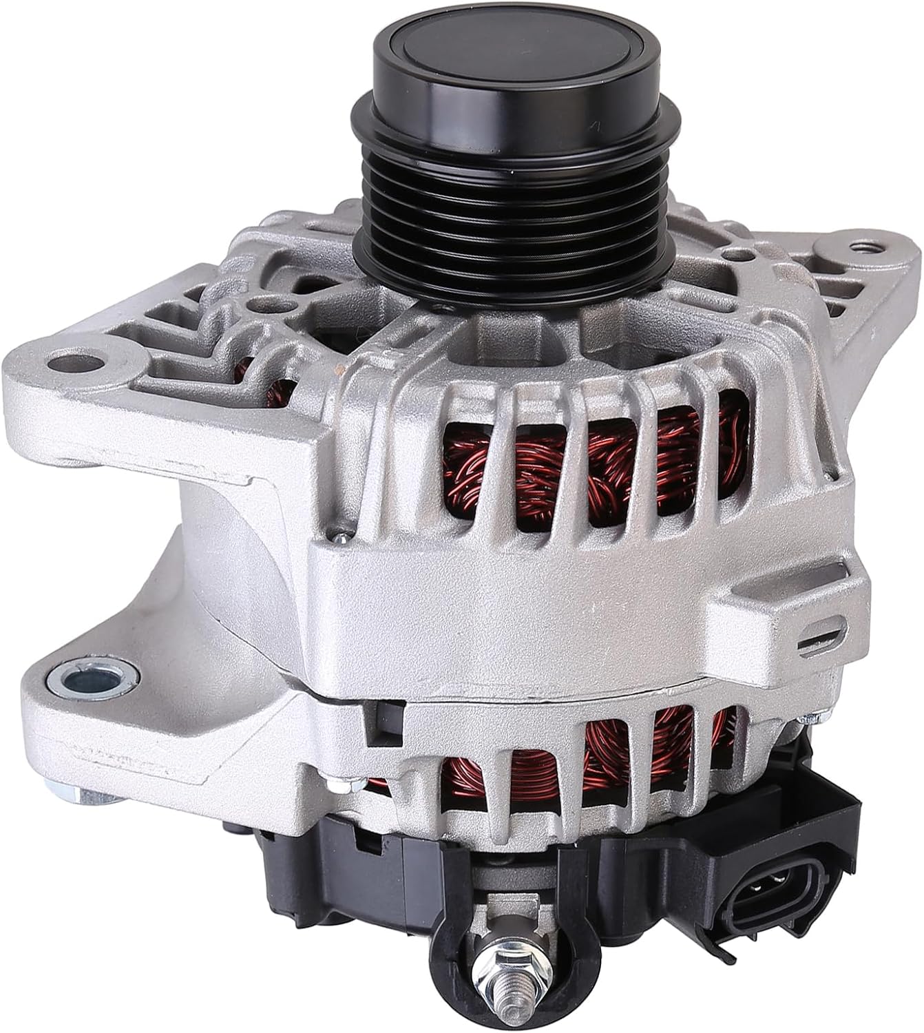 Alternator Fit for 2013-2017 for Hyundai 2014-2016 for Kia Forte Koup 2015-2016 for Kia Forte5 2012-2017 for Kia Rio 2013-2016 for Kia Soul 12V 110A 6-Groove CW IR IF Replace 11609