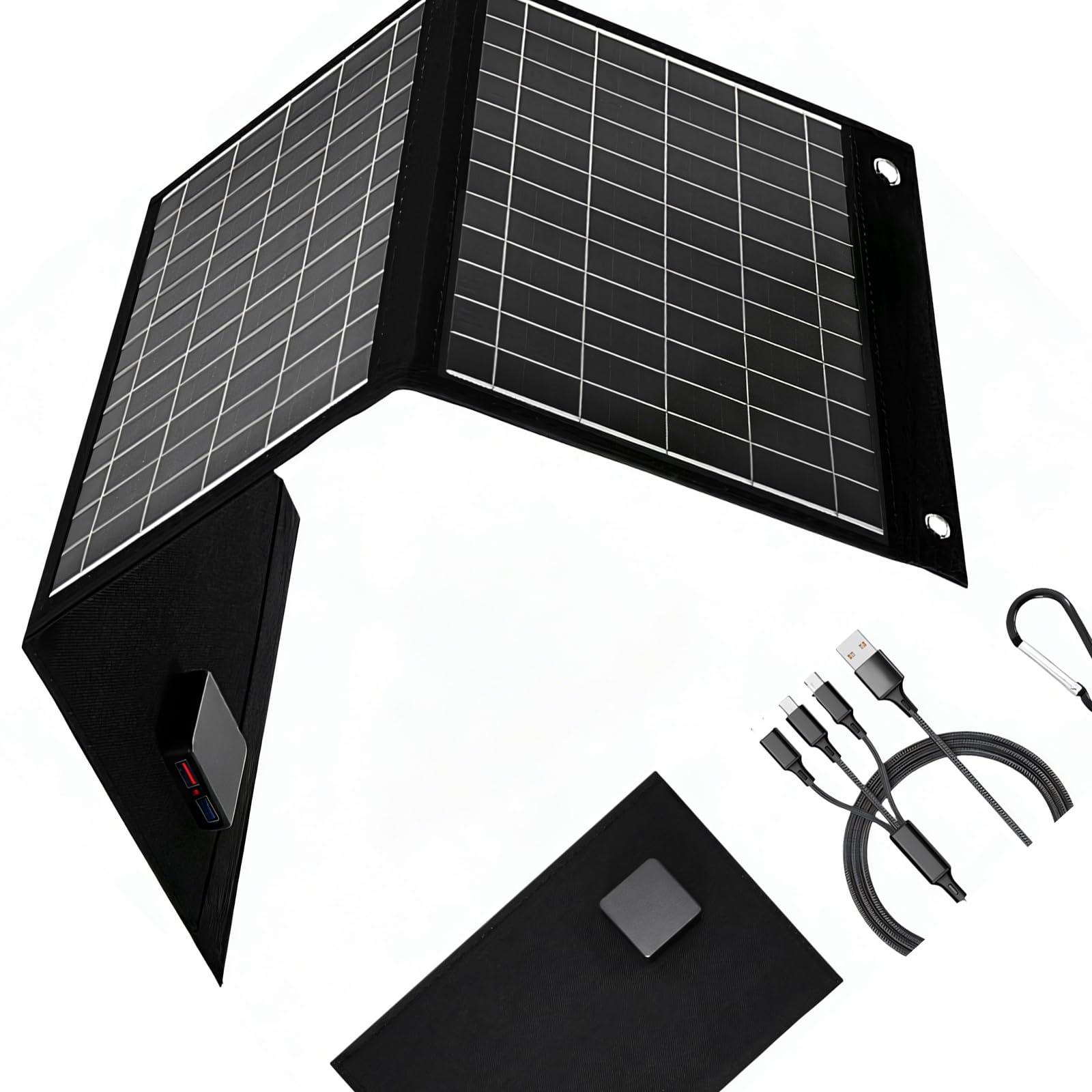 Elnwnnkc Multicolor Efficient 28W Foldable Solar Panel With Reinforced Attachment Points For Easy Outdoor Setup Lightweight Solar Panel