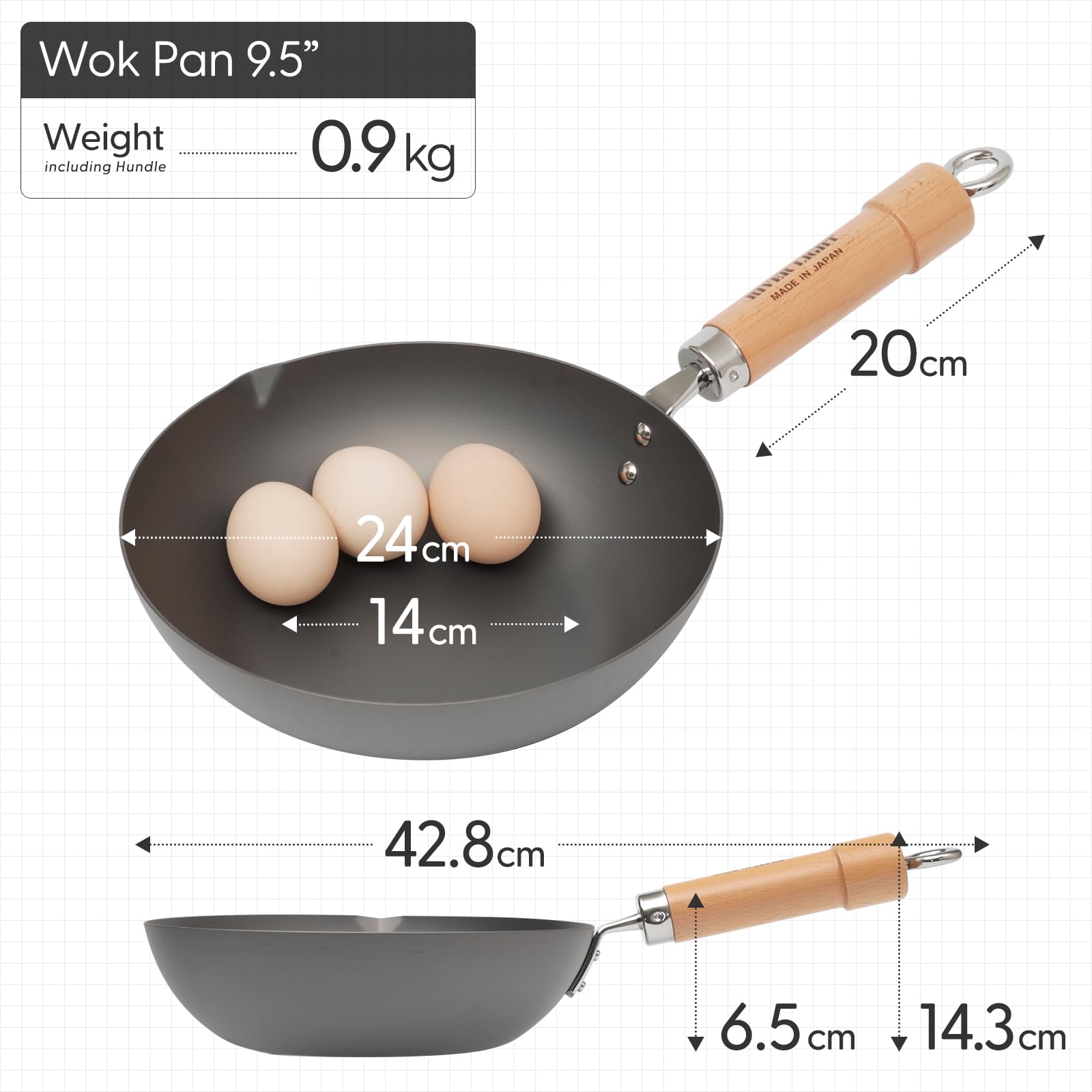 Amazon.com: 鐵兎堂 Riverlight KIWAME PREMIUM iron frypan,wokpan