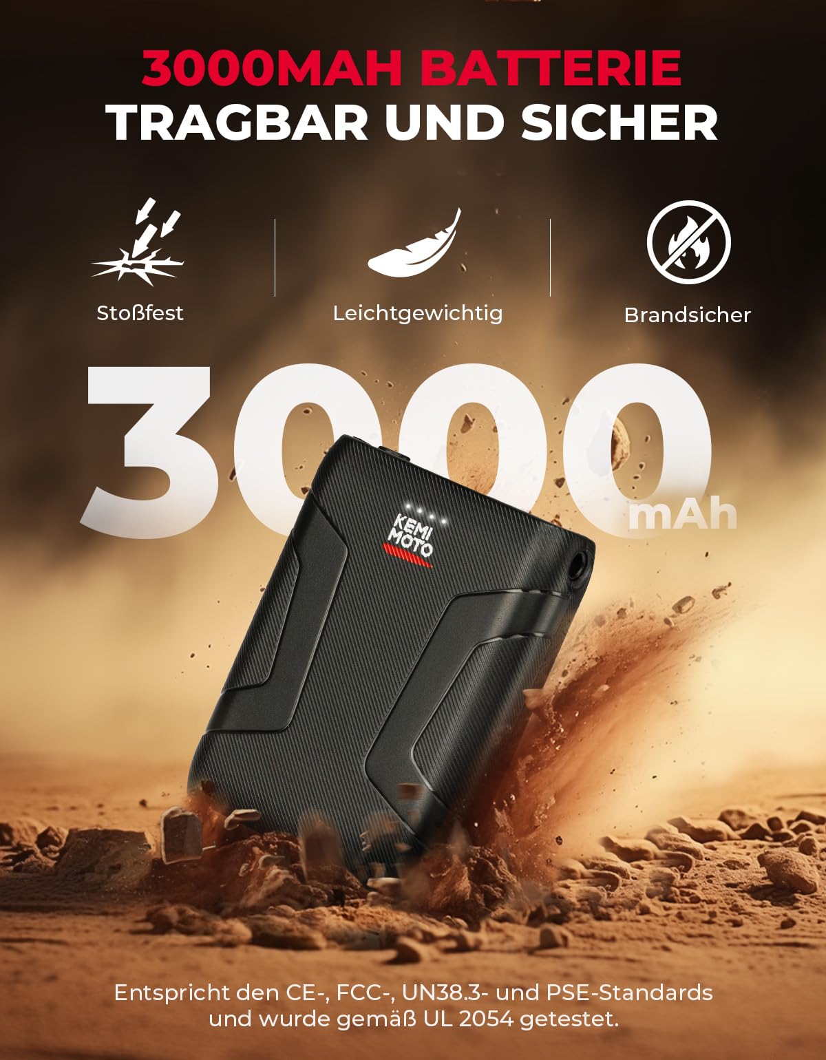 KEMIMOTO Beheizbare Motorradhandschuhe Winter, Beheizte Handschuhe Touchsreen, Magnetische Hybrid-Stromversorgung mit 3000mAh Akku, Elektrisch Thermohandschuhe für Motorradfahren, Skifahren, Roller