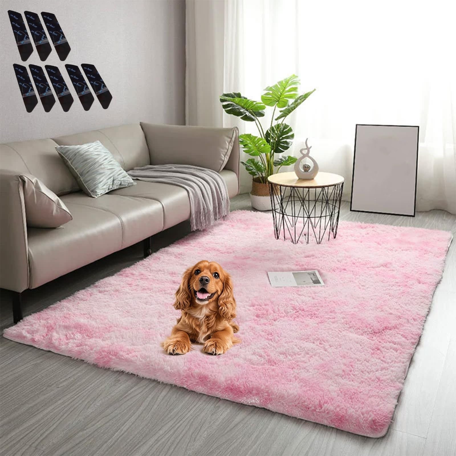 Liocwocne 2026 New Shaggy Rug, Gradient Color Plush Floor Mat, Ultra-Soft, Non-Slip & Machine Washable, Secure and Sturdier, Add Comfort to Your Home(B,40 * 60)
