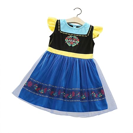 Amazon Misoamiso アナと雪の女王 プリンセス 子供用 ドレス キッズ 半袖 ワンピース アナ エルサ アナ雪 コスチュームドレス なりきり プリンセスドレス ハロウィン コスプレ アナ 110 キッズコスチューム おもちゃ